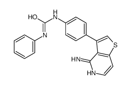 1-[4-(4-aminothieno[3,2-c]pyridin-3-yl)phenyl]-3-phenylurea结构式