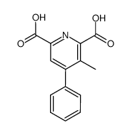 3-methyl-4-phenylpyridine-2,6-dicarboxylic acid结构式
