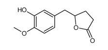 5-[(3-hydroxy-4-methoxyphenyl)methyl]oxolan-2-one Structure