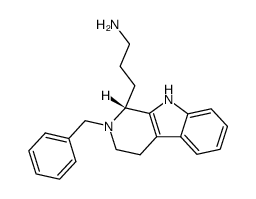 3-((R)-2-Benzyl-2,3,4,9-tetrahydro-1H-β-carbolin-1-yl)-propylamine Structure