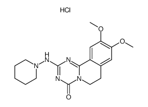 9,10-dimethoxy-2-(N-aminopiperidino)-6,7-dihydro-4H-1,3,5-triazino<2,1-a>isoquinolin-4-one hydrochloride Structure