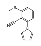 Benzonitrile, 2-(methylthio)-6-(1H-pyrrol-1-yl) Structure