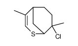 8-chloro-4,8-dimethyl-2-thiabicyclo(3.3.1)non-3-ene Structure