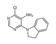 4-chloro-6-(2,3-dihydroindol-1-yl)pyrimidin-5-amine Structure