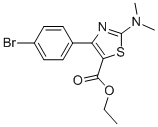 4-(4-bromophenyl)-2-(dimethylamino)-5-thiazolecarboxylic acid ethyl ester structure