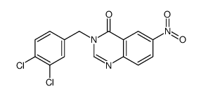 3-(3,4-dichlorobenzyl)-6-nitroquinazolin-4(3H)-one Structure