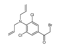 1-[4-[bis(prop-2-enyl)amino]-3,5-dichlorophenyl]-2-bromoethanone结构式