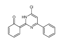 6-(6-chloro-4-phenyl-1H-pyrimidin-2-ylidene)cyclohexa-2,4-dien-1-one Structure