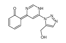 6-[4-[5-(hydroxymethyl)triazol-1-yl]-1H-pyrimidin-6-ylidene]cyclohexa-2,4-dien-1-one结构式
