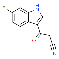 3-(6-fluoro-1H-indol-3-yl)-3-oxopropanenitrile结构式