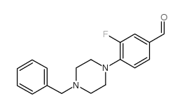 4-(4-苄基-1-哌嗪)-3-氟苯甲醛结构式