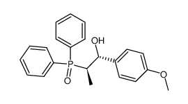 (1RS,2RS)-1-(4'-methoxyphenyl)-2-(diphenylphosphinoyl)propan-1-ol Structure