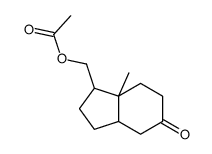 (7a-methyl-5-oxo-2,3,3a,4,6,7-hexahydro-1H-inden-1-yl)methyl acetate Structure