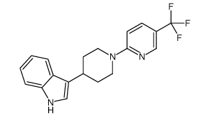 3-[1-[5-(三氟甲基)-2-吡啶基]-4-哌啶基]-1H-吲哚结构式