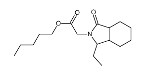 pentyl 2-(1-ethyl-3-oxo-3a,4,5,6,7,7a-hexahydro-1H-isoindol-2-yl)acetate结构式