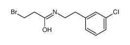 3-bromo-N-[2-(3-chlorophenyl)ethyl]propanamide结构式