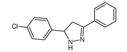 5-(4-chlorophenyl)-3-phenyl-4,5-dihydro-1H-pyrazole结构式