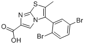 3-(2,5-DIBROMOPHENYL)-2-METHYLIMIDAZO[2,1-B]THIAZOLE-6-CARBOXYLIC ACID结构式