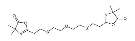 1,5-bis[2-(4,4-dimethyl-2-oxazolin-5-one-2-yl)ethylthio]3-oxapentane结构式