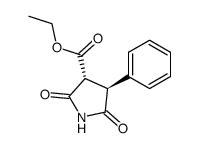 (3R,4S)-2,5-Dioxo-4-phenyl-pyrrolidine-3-carboxylic acid ethyl ester Structure