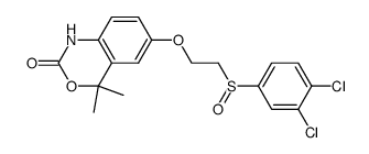 6-[2-(3,4-dichloro-phenylsulfinyl)-ethoxy]-4,4-dimethyl-4H-3,1-benzoxazin-2-one结构式