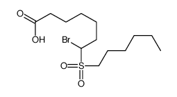 7-bromo-7-hexylsulfonylheptanoic acid Structure