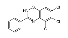 5,6,7-trichloro-3-phenyl-2H-1,2,4-benzothiadiazine结构式