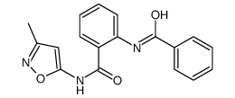 2-benzamido-N-(3-methyl-1,2-oxazol-5-yl)benzamide Structure