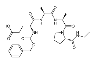 Benzyloxycarbonylglutamyl-alanyl-alanyl-proline ethylamide结构式