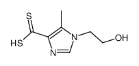 1-(2-hydroxyethyl)-5-methylimidazole-4-carbodithioic acid结构式