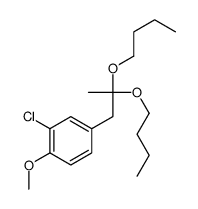 2-chloro-4-(2,2-dibutoxypropyl)-1-methoxybenzene结构式