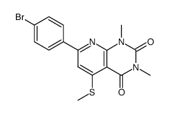 7-(p-bromophenyl)-1,3-dimethyl-5-methylthiopyrido<2,3-d>pyrimidine-2,4(1H,3H)-dione Structure