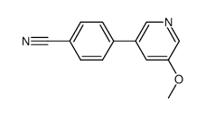 4-(5-methoxypyridin-3-yl)benzonitrile Structure