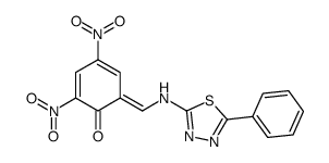 2,4-dinitro-6-[[(5-phenyl-1,3,4-thiadiazol-2-yl)amino]methylidene]cyclohexa-2,4-dien-1-one结构式