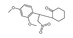 (2S)-2-[(1R)-1-(2,4-dimethoxyphenyl)-2-nitroethyl]cyclohexan-1-one结构式