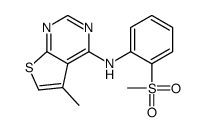 5-methyl-N-(2-methylsulfonylphenyl)thieno[2,3-d]pyrimidin-4-amine结构式