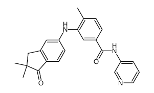 3-(2,2-Dimethyl-1-oxoindan-5-ylamino)-4-methyl-N-(3-pyridyl)benzamide Structure