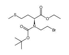 (S)-N-(3-bromoethyl)-N-(tert-butoxycarbonyl)methionine ethyl ester Structure