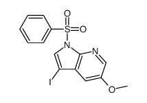 1-苯磺酰基-3-碘-5-甲氧基-1H-吡咯并[2,3-b]吡啶结构式