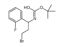 tert-butyl N-[3-bromo-1-(2-fluorophenyl)propyl]carbamate structure