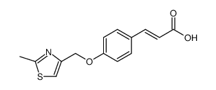 2-Propenoic acid, 3-[4-[(2-methyl-4-thiazolyl)methoxy]phenyl]结构式