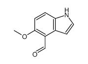 1H-Indole-4-carboxaldehyde, 5-Methoxy-结构式