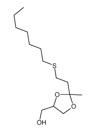 [2-(2-heptylsulfanylethyl)-2-methyl-1,3-dioxolan-4-yl]methanol结构式