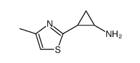 Cyclopropanamine, 2-(4-methyl-2-thiazolyl) Structure