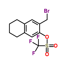 3-(Bromomethyl)-5,6,7,8-tetrahydro-2-naphthalenyl trifluoromethanesulfonate结构式