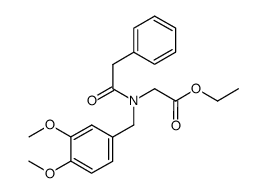 ethyl 2-[N-(3',4'-dimethoxybenzyl)-2''-phenylacetamido]acetate Structure