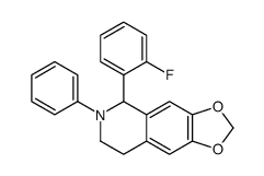 5-(2-fluorophenyl)-6-phenyl-7,8-dihydro-5H-[1,3]dioxolo[4,5-g]isoquinoline结构式