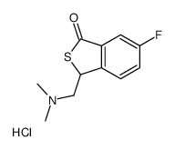 3-[(dimethylamino)methyl]-6-fluoro-3H-2-benzothiophen-1-one,hydrochloride Structure