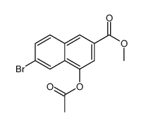 Methyl 4-acetoxy-6-bromo-2-naphthoate Structure