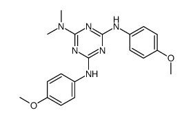 2,4-Bis(p-anisidino)-6-dimethylamino-1,3,5-triazin结构式